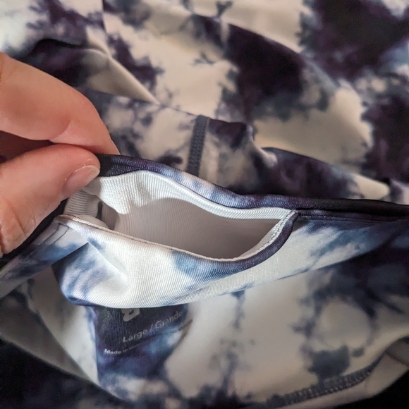 JoyLab Blue and White Leggings with Tie-Dye Pattern Sz L - Picture 7 of 7